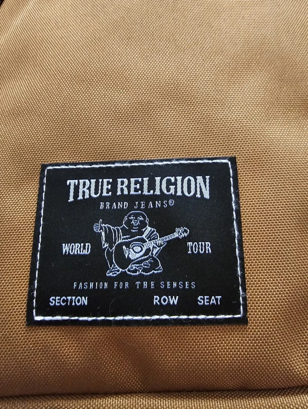 True Religion Tan & Black Crossbody Sling Bag
